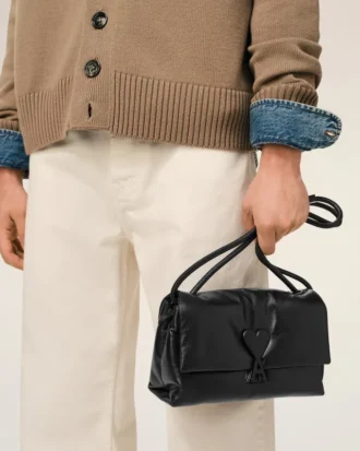 Bolso Voulez-Vous de piel de vacuno negra
