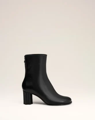 Botines de piano con puntera anatómica de piel negra