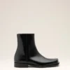 Botines de piel de vaca negra