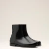 Botines de piel de vaca negra