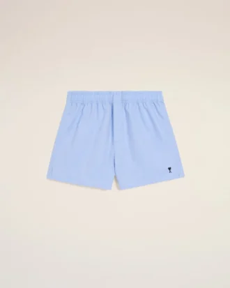Boxers de algodón azul con motivo Ami de Coeur negro
