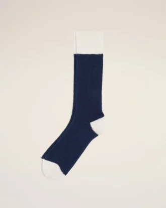 Calcetines de algodón azules y blancos