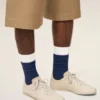 Calcetines de algodón azules y blancos Calcetines de algodón azules y blancos