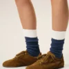 Calcetines de algodón azules y blancos Calcetines de algodón azules y blancos