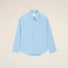 Camisa ancha de algodón azul con cuello de punta de Ami de Coeur Camisa ancha de algodón azul con cuello de punta de Ami de Coeur