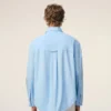 Camisa ancha de algodón azul con cuello de punta de Ami de Coeur Camisa ancha de algodón azul con cuello de punta de Ami de Coeur