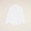 Camisa ancha de algodón blanco con cuello de punta y Ami de Coeur Camisa ancha de algodón blanco con cuello de punta y Ami de Coeur
