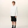 Camisa ancha de algodón blanco con cuello de punta y Ami de Coeur Camisa ancha de algodón blanco con cuello de punta y Ami de Coeur