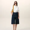 Camisa ancha de algodón blanco con cuello de punta y Ami de Coeur Camisa ancha de algodón blanco con cuello de punta y Ami de Coeur