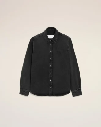 Camisa de algodón denim negro «Ami de Coeur» Camisa de algodón denim negro «Ami de Coeur»