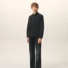 Camisa de algodón denim negro «Ami de Coeur» Camisa de algodón denim negro «Ami de Coeur»