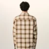 Camisa de cuadros beige de corte recto Ami de Coeur en lona