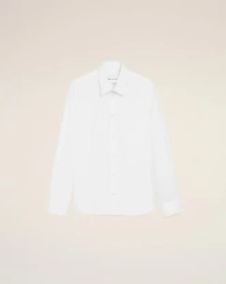 Camisa de sastrería de algodón blanco con bordado Ami de Coeur Camisa de sastrería de algodón blanco con bordado Ami de Coeur