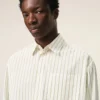 Camisa holgada de algodón a rayas blancas Ami de Coeur Camisa holgada de algodón a rayas blancas Ami de Coeur