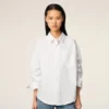 Camisa holgada de algodón blanco Ami de Coeur Camisa holgada de algodón blanco Ami de Coeur