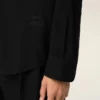 Camisa negra de corte recto con bordados de Ami Paris Camisa negra de corte recto con bordados de Ami Paris