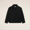Camisa oversize acolchada Ami de Coeur de tafetán negro Camisa oversize acolchada Ami de Coeur de tafetán negro