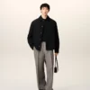 Camisa oversize acolchada Ami de Coeur de tafetán negro Camisa oversize acolchada Ami de Coeur de tafetán negro