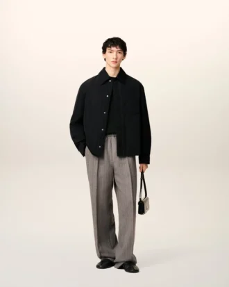 Camisa oversize acolchada Ami de Coeur de tafetán negro Camisa oversize acolchada Ami de Coeur de tafetán negro