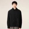 Camisa oversize acolchada Ami de Coeur de tafetán negro Camisa oversize acolchada Ami de Coeur de tafetán negro