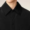 Camisa oversize acolchada Ami de Coeur de tafetán negro Camisa oversize acolchada Ami de Coeur de tafetán negro