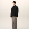 Camisa oversize acolchada Ami de Coeur de tafetán negro Camisa oversize acolchada Ami de Coeur de tafetán negro