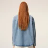 Camisa oversize de punto de algodón azul Ami de Coeur Camisa oversize de punto de algodón azul Ami de Coeur