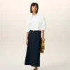 Camisas ajustadas de algodón blanco con cuello de punta Camisas ajustadas de algodón blanco con cuello de punta