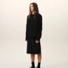 Camisas ajustadas de cuello afilado en mezcla de seda negra Camisas ajustadas de cuello afilado en mezcla de seda negra