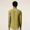 Camisas ajustadas de cuello afilado en mezcla de seda verde Camisas ajustadas de cuello afilado en mezcla de seda verde