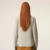 Camisas ajustadas de manga larga con volantes de algodón beige Camisas ajustadas de manga larga con volantes de algodón beige