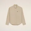 Camisas Ami de Coeur de algodón beige con corte recto y bordado Camisas Ami de Coeur de algodón beige con corte recto y bordado