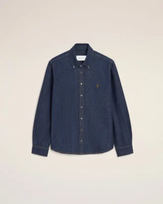 Camisas Ami de Coeur de algodón vaquero azul