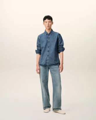 Camisas Ami de Coeur de algodón vaquero azul