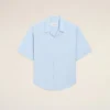 Camisas Ami de Coeur de manga corta y corte recto en algodón azul Camisas Ami de Coeur de manga corta y corte recto en algodón azul