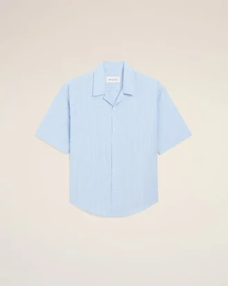Camisas Ami de Coeur de manga corta y corte recto en algodón azul Camisas Ami de Coeur de manga corta y corte recto en algodón azul