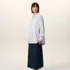 Camisas anchas Ami de Coeur de algodón a rayas blancas Camisas anchas Ami de Coeur de algodón a rayas blancas