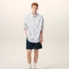 Camisas anchas Ami de Coeur de algodón a rayas blancas Camisas anchas Ami de Coeur de algodón a rayas blancas