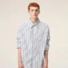 Camisas anchas Ami de Coeur de algodón a rayas blancas Camisas anchas Ami de Coeur de algodón a rayas blancas