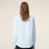 Camisas clásicas de manga larga de algodón azul con cuello abotonado y bordado «ADC» Camisas clásicas de manga larga de algodón azul con cuello abotonado y bordado «ADC»