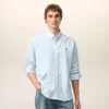 Camisas clásicas de manga larga de algodón azul con cuello abotonado y bordado «ADC» Camisas clásicas de manga larga de algodón azul con cuello abotonado y bordado «ADC»