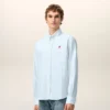 Camisas clásicas de manga larga de algodón azul con cuello abotonado y bordado «ADC» Camisas clásicas de manga larga de algodón azul con cuello abotonado y bordado «ADC»