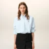 Camisas clásicas de manga larga de algodón azul con cuello abotonado y bordado «ADC» Camisas clásicas de manga larga de algodón azul con cuello abotonado y bordado «ADC»