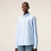 Camisas clásicas de manga larga de algodón azul con cuello abotonado y bordado «ADC» Camisas clásicas de manga larga de algodón azul con cuello abotonado y bordado «ADC»