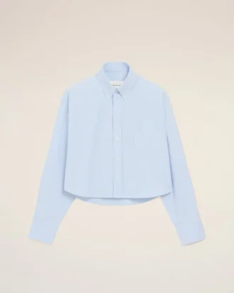 Camisas cortas de algodón azul con relieve «Ami de Coeur»