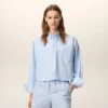 Camisas cortas de algodón azul con relieve «Ami de Coeur» Camisas cortas de algodón azul con relieve «Ami de Coeur»