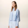 Camisas cortas de algodón azul con relieve «Ami de Coeur» Camisas cortas de algodón azul con relieve «Ami de Coeur»