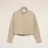 Camisas cortas de algodón beige con Ami de Coeur en relieve Camisas cortas de algodón beige con Ami de Coeur en relieve