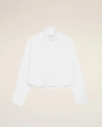 Camisas cortas de algodón blanco con el motivo «Ami de Coeur» en relieve