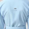 Camisas entalladas de algodón azul con cuello puntiagudo